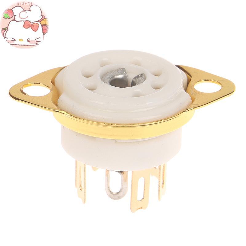 Tast 1PCS 6AQ5 EAA91 6J1 6J2 6X4 6Z4 ซ็อกเก็ตหลอดGold-Platedซ็อกเก็ตสําหรับ 7Pin B7G Vaccumหลอดเครื่