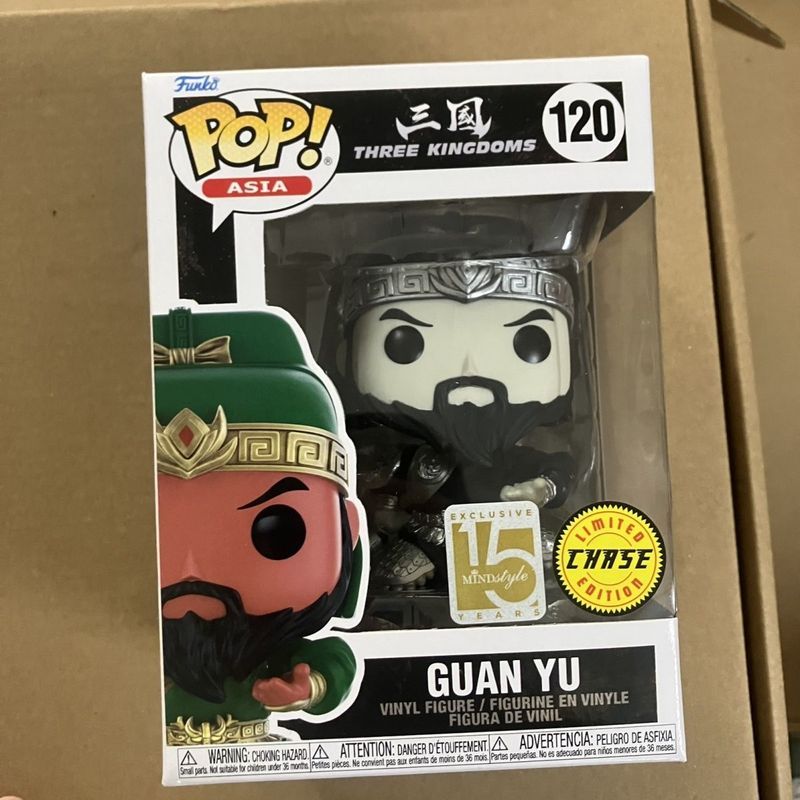 P POP Asia Romance of the Three Kingdoms Theme Series Guan Yu Guan Erye Guan Gong Lu Bu Zhuge Liang ตุ๊กตาทํางานอินเทรนด์รูปเครื่องประดับ - รูปที่ 6