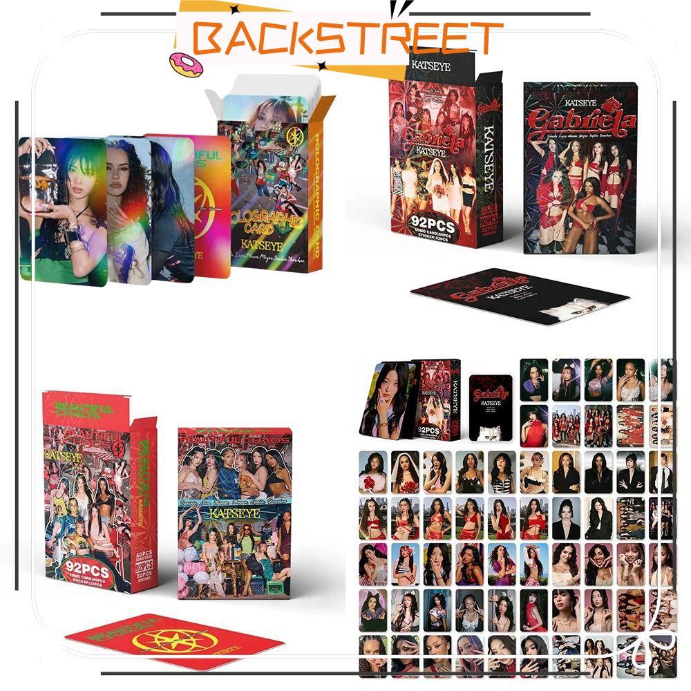 BACKSTAGE 92/124 ชิ้น KATSEYE อัลบั้มการ์ด LOMO, BEAUTIFULCHAOS MANON MEGAN KATSEYE การ์ดรูปถ่าย Lom