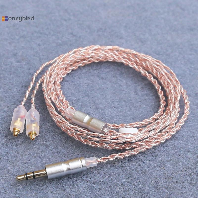 Kaleidoscope HiFi หูฟังอัพเกรดสาย MMCX 3.5 มม.1.2 M Silver Plated Core สําหรับ Sennheiser IE200/IE30