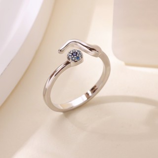 S925 สребบรัดข้อมือแบบคลื่นตาปีศาจ สไตล์เรียบหรูสำหรับผู้หญิ…