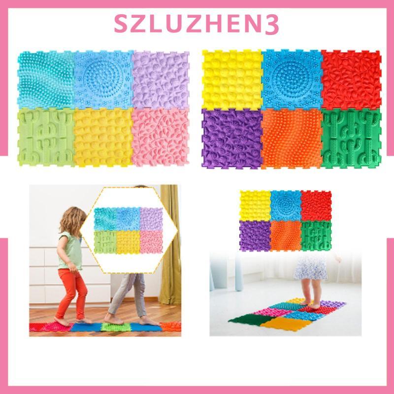 [Szluzhen3] 6 ชิ้นนวด Sensory Puzzle Play Mats Play Center เด็กการศึกษา Gym Home Puzzle พรมปูพื้น In