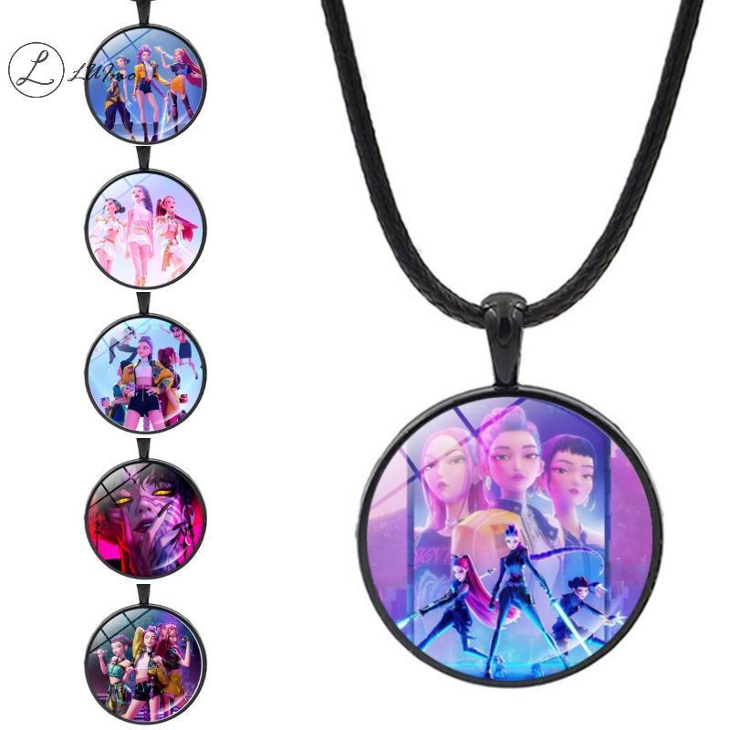 LUImo Kpop Demon Hunter สร้อยคอมีดีไซน์วงกลมแบบอนิเมะการ์ตูน ของขวัญแฟชั่นสำหรับไอดอลและแฟนคลับ
