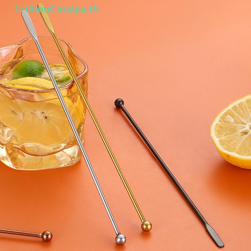 TrillionCatalpa 304 สแตนเลสสตีลกาแฟผัดบาร์น้ําผลไม้Rioค็อกเทลCreative Mixer StickแชมเปญSwizzle Stick