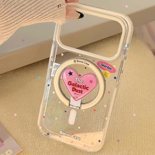 Ins Graffiti Stars ตัวอักษรภาษาอังกฤษ Love Heart แม่เหล็กพับได้ผู้ถือกรณี iPhone สําหรับ iPhone 17 Pro Max 17 Pro 17 16 15 14 13 12 11 Anti Drop Soft Tpu ฝาหลัง
