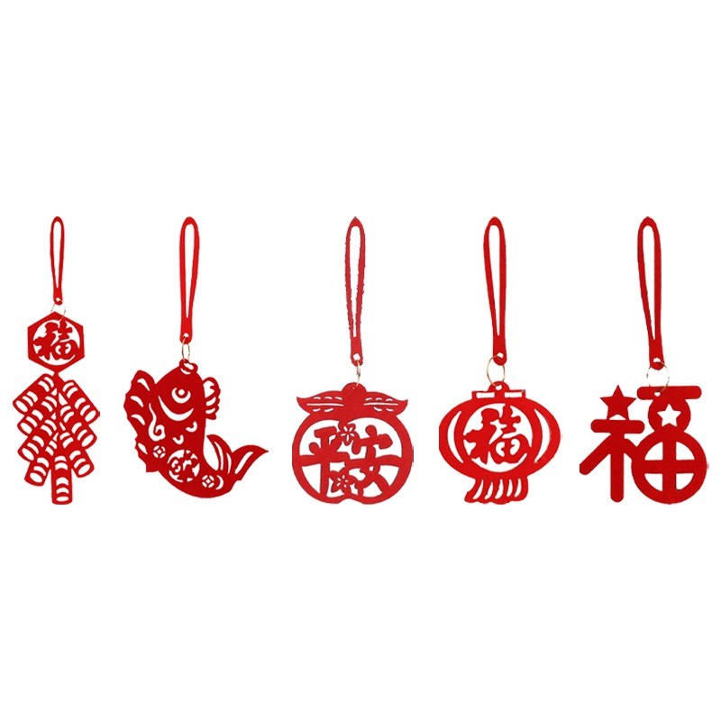 กำมะหยี่สีแดงจี้แขวนขนาดเล็ก สำหรับวันปีใหม่และโอกาสพิเศษ - รูปที่ 7