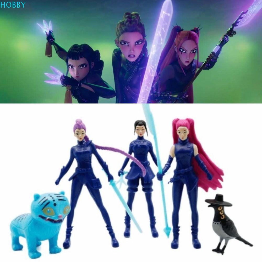 HOBBY 5\6\8\12\18 ชิ้นของเล่นตกแต่ง, การ์ตูน HUNTR/X Demon Hunters ของเล่น, น่ารัก Mira Zoey Mystery