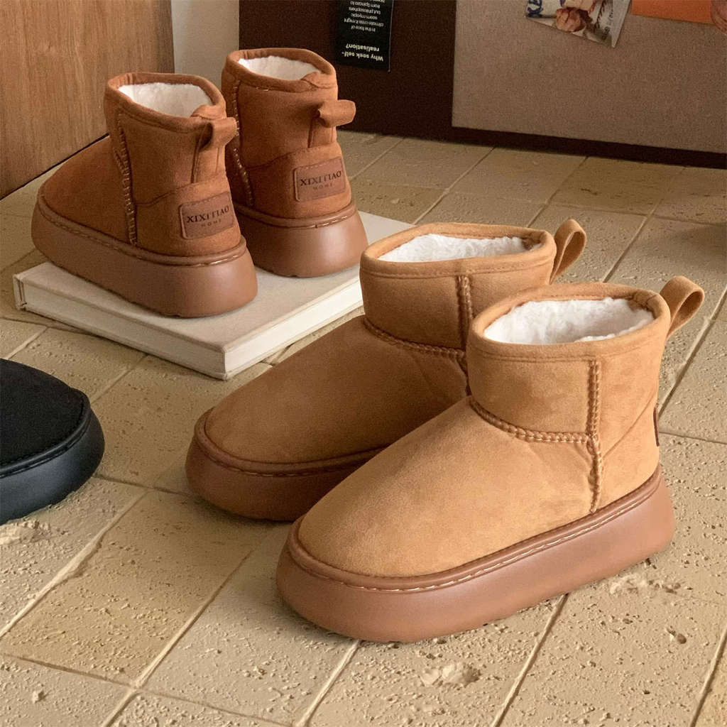 รองเท้าฝ้ายเพิ่มความสูง สบายๆสำหรับฤดูหนาว เหมาะกับนักเรียนและสวมใส่ทุกวัน