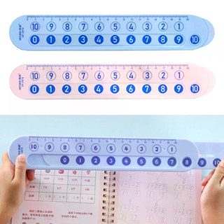 สีชมพูสีฟ้าคณิตศาสตร์สาธิตไม้บรรทัดภายใน 20 แบบพกพาไม้บรรทัด…
