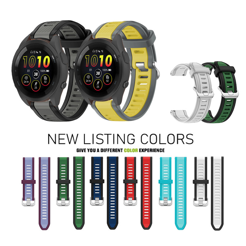 20/22 มม. เร็ว ปล่อย กีฬาสายรัดซิลิโคนสําหรับ การ์มิน ผู้เบิกทาง Garmin 255 / 265 / 165 / 245 / 55 / 158 / 570 / 970