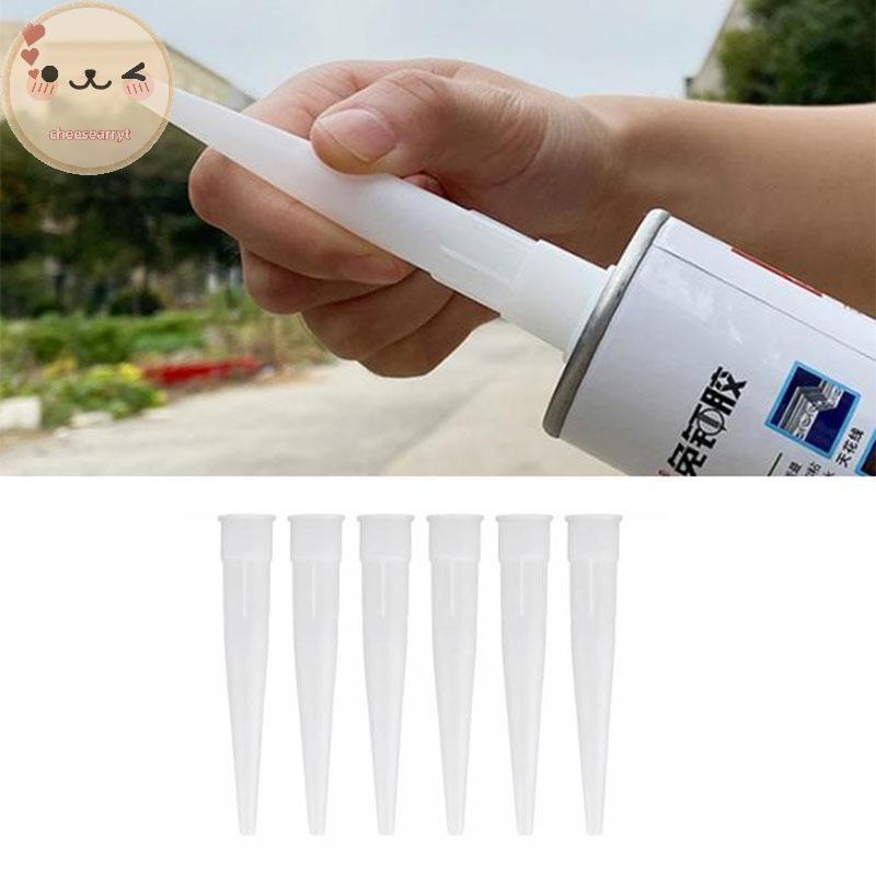 Chee 20 ชิ้น Universal Caulking หัวฉีดแก้วกาว Tip ปากเครื่องมือก่อสร้างบ้าน EN