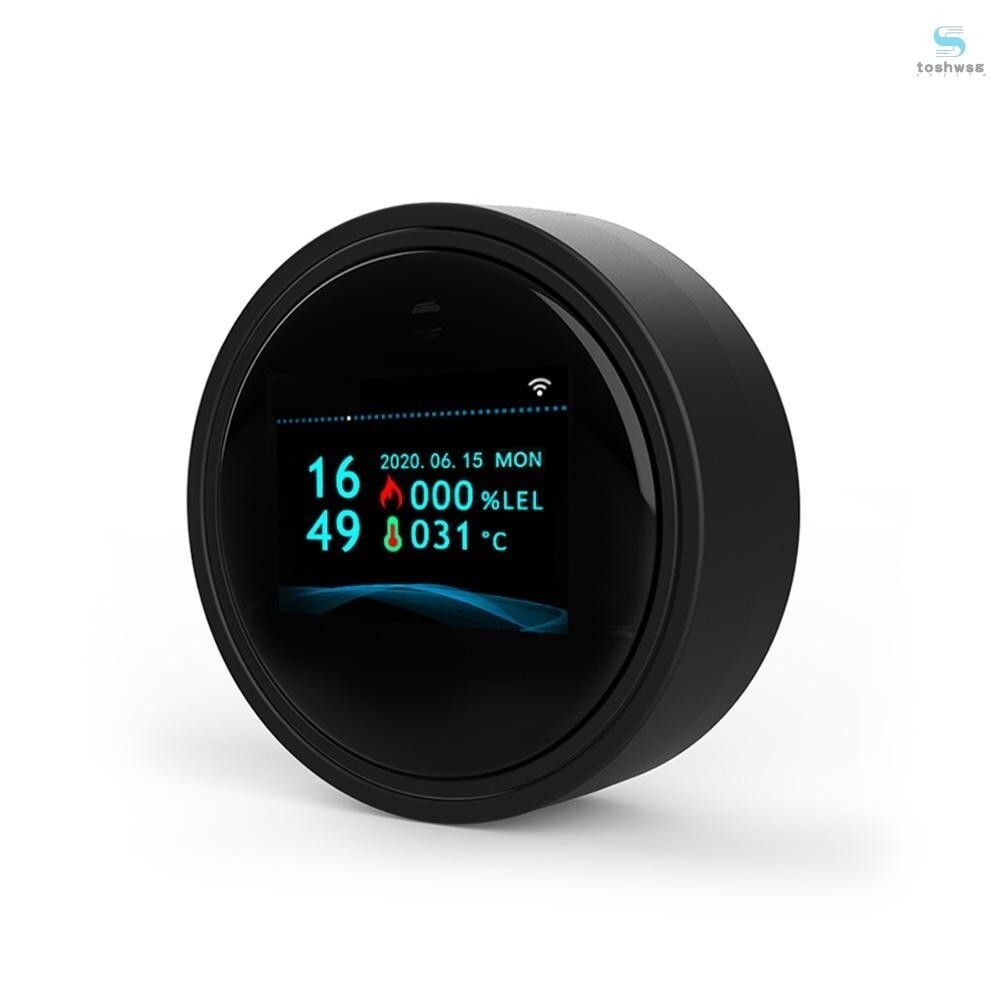 （topshowm1）Gas Leak Detector WiFi Home Gas Alarm Tuya APP Monitor Mini Gas Detector for Home Kitchen