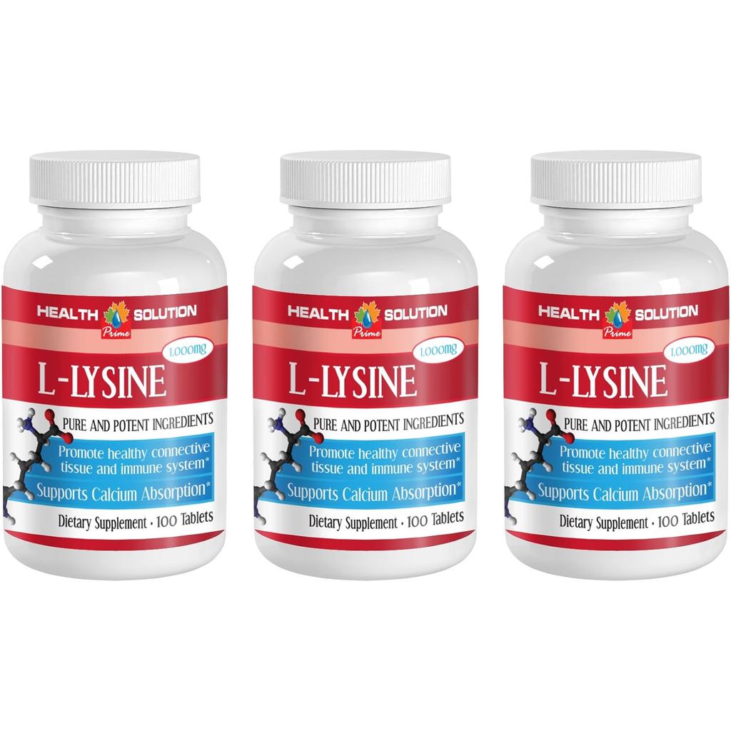 Lysine Capsules Organic - L-LYSINE 1000MG - Boost Immune System - l-lysine แคปซูล - อาหารเสริมไลซีน 