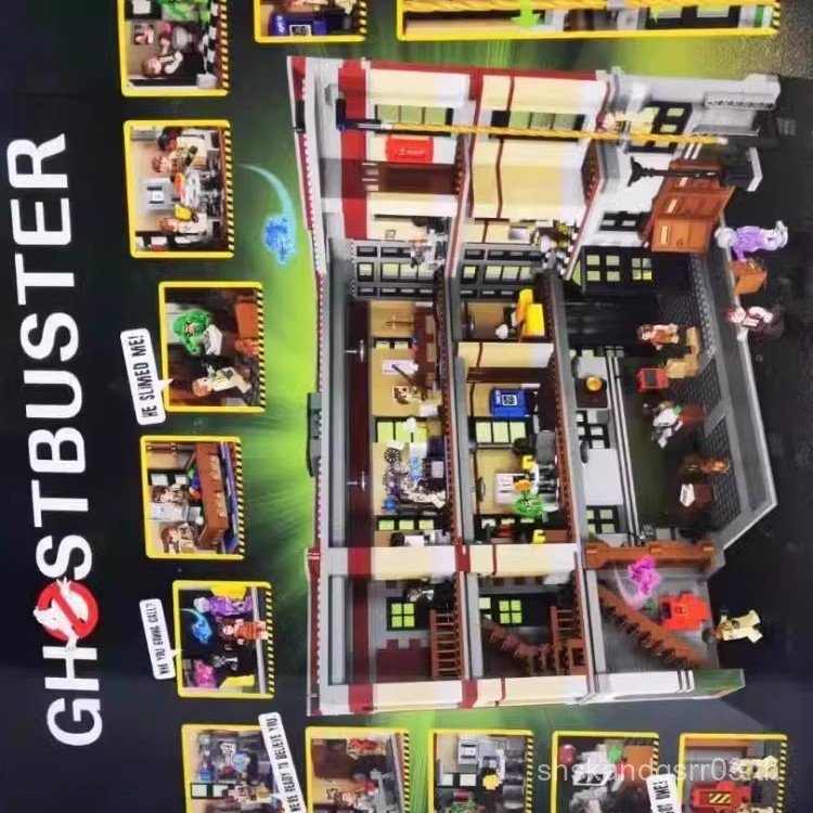 สํานักงานใหญ่ กล้าทีมความตาย 75827 หน่วยการสร้างดับเพลิงอาคารผีจับประกอบเข้ากันได้เลโก้ของเล่น