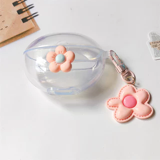 น่ารักหัวใจรักสําหรับ UGREEN HiTune ClipBuds Pro กรณี S3 S5 S8 T3 Pro / T6 T6S / H5 H6Pro H6 Magic Soft TPU โปร่งใสฝาครอบป้องกันพร้อมจี้หรูหรา
