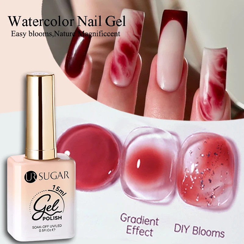 15ml สีน้ําเจล Uv Led Soak Off Nail Art Polish สําหรับ Spreading Effect Marble เล็บเจลสี Vanish