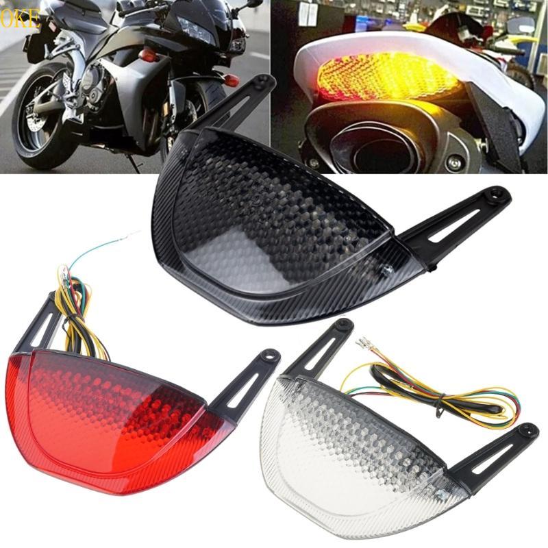 OKE ไฟเลี้ยว LED ไฟท้ายแบบบูรณาการด้านหลังเบรค Run โคมไฟสําหรับ CBR600RR