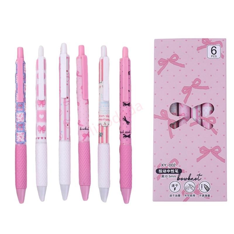 ปากกาลูกลื่น MDD Night Enabled 6 Pack วัสดุป้องกันกลมและสิ่งแวดล้อมแบบคอนทัวร์