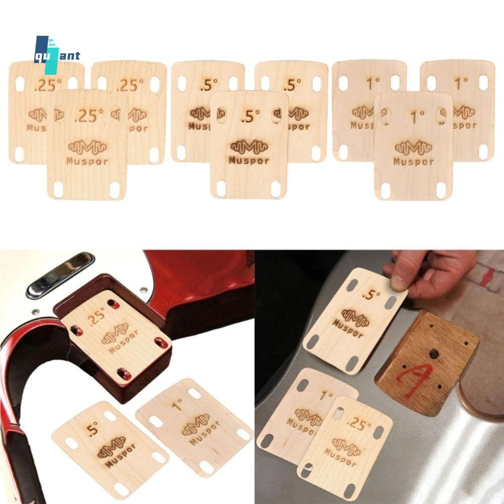 QUANTUMSKY แผ่นคอกีตาร์ Maple 3 ชิ้น 0.25/0.5/1 องศา สําหรับซ่อมคอและเปลี่ยนความหนา ป้องกันไม้