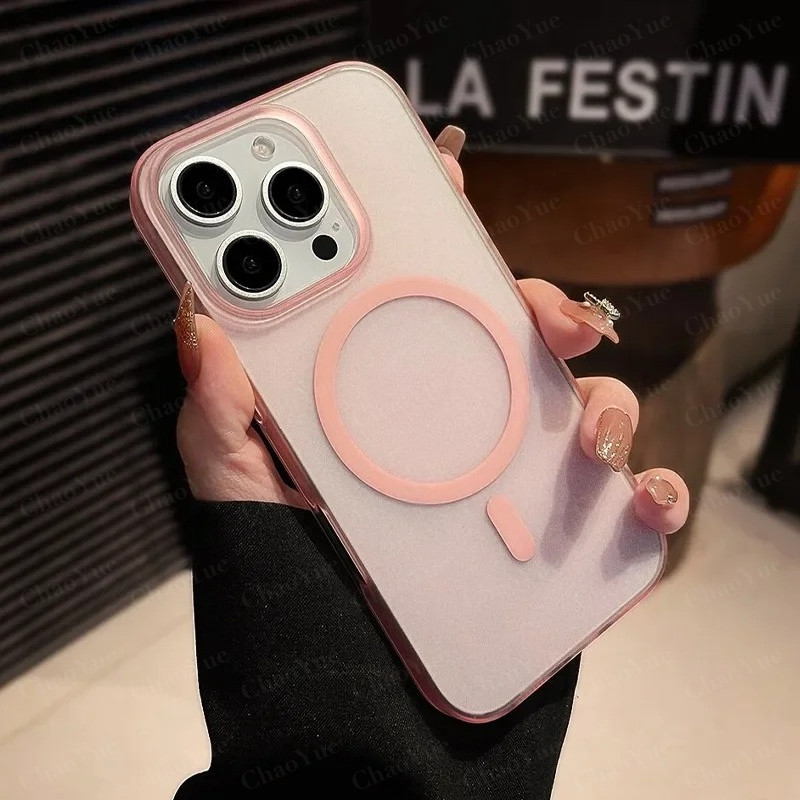 เคสโทรศัพท์ไร้สายแม่เหล็กหรูหราสีด้าน Desert Titanium AG แบบ Frosted รองรับ iPhone 11 12 13 14 15 16 17 Pro Max AIR Plus แข็งแรง กันกระแทก โปร่งใส บางพิเศษ พร้อมบัมเปอร์ ปกหลัง ดีไซน์สวยงาม ราคา ถูกที่สุด ดีลบีเคเค แกลเลอรีภาพที่ 4