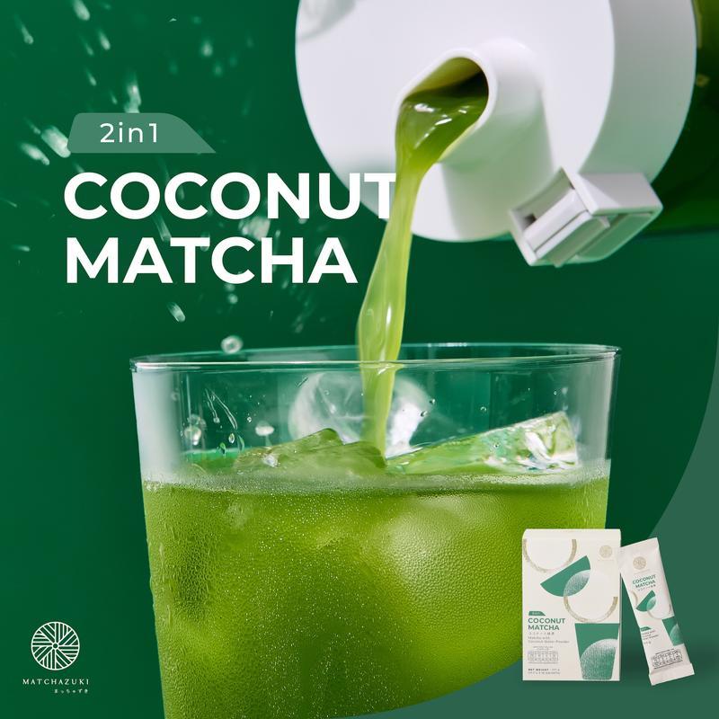 ใหม่ ! MATCHAZUKI มัทฉะน้ำมะพร้าว 2in1 พร้อมชง | Coconut Matcha