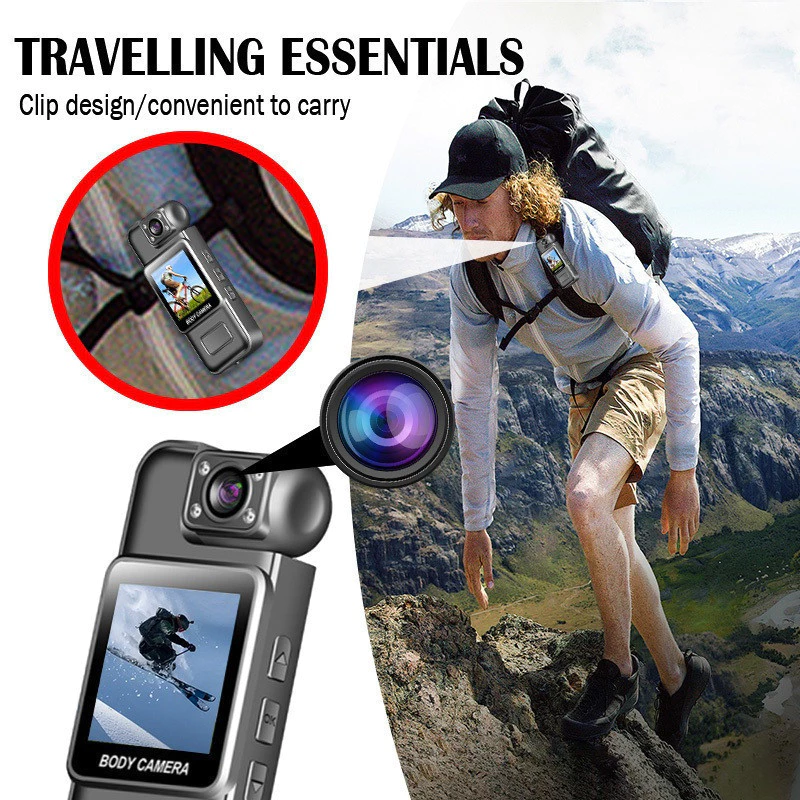 4K Full HD WiFi Mini กล้องบันทึกวิดีโอดิจิตอลแบบพกพาตํารวจ Body Cam อินฟราเรด Night Vision กีฬา DV จักรยานขนาดเล็กกล้องวิดีโอ thumbnail 6