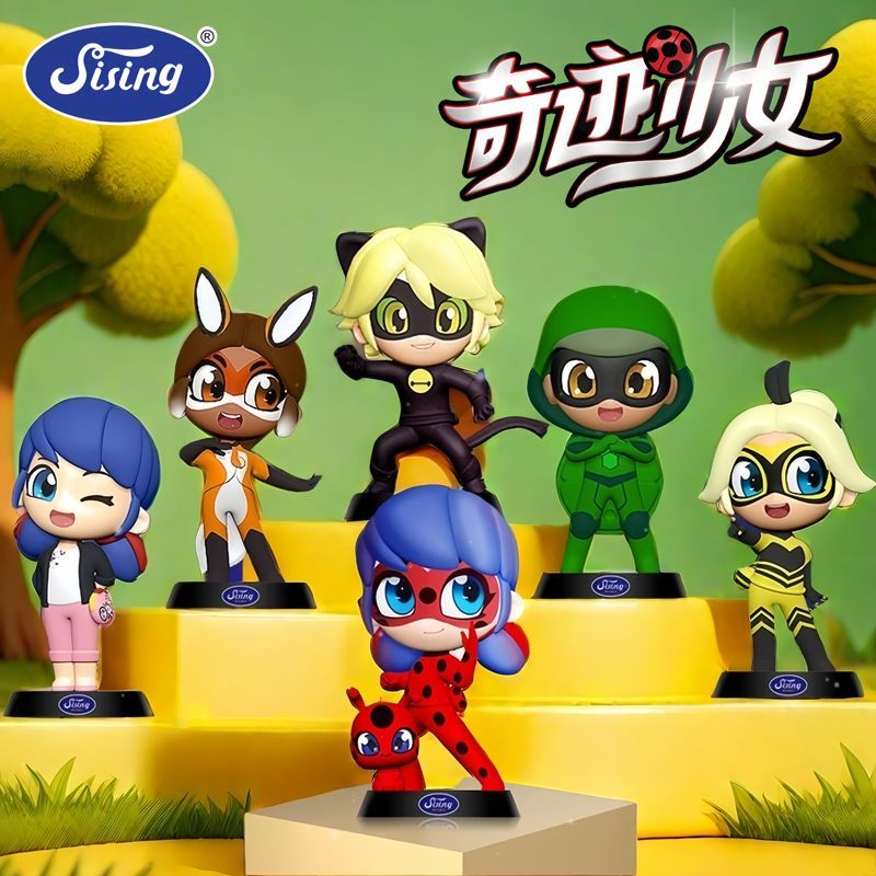 ของเล่นกล่องตาบอด Miraculous Ladybug – ตัวเลข Cat Noir & Ladybug ของขวัญสะสมสําหรับเด็กผู้หญิง