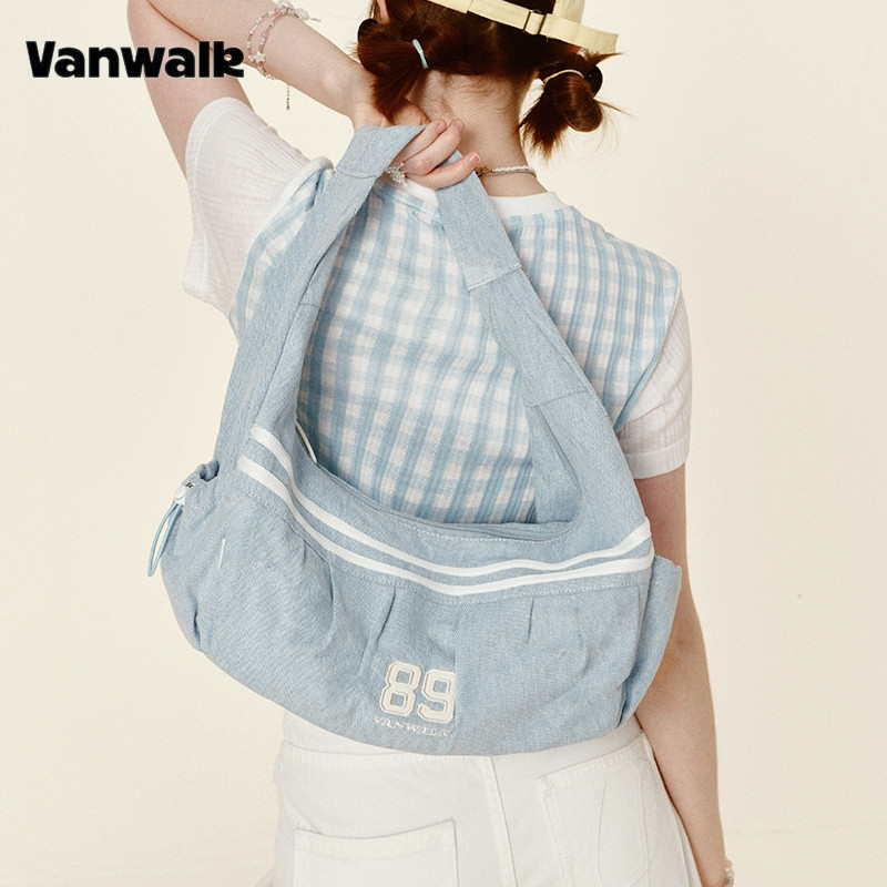 VANWALK Official Cloud Bag Dumpling Bag Leisure Bag Handbag Underarm Bag Shoulder Bag Sports Travel 