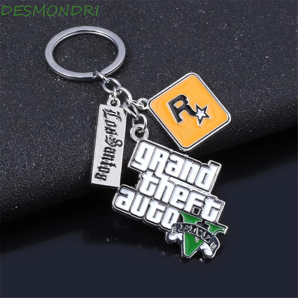 DESMONDRI เกม GTA V พวงกุญแจของขวัญวันเกิดพิเศษสําหรับชาย PS4 Xbox PC เกมเกม GTA Key Holder