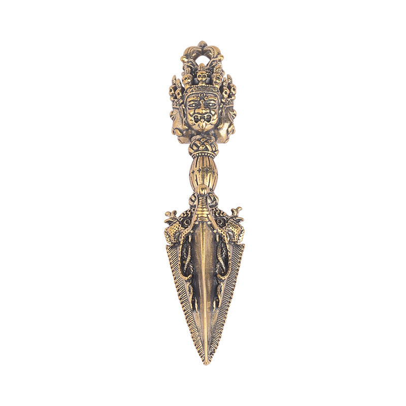 2026 Yueying ทองเหลืองแข็งสไตล์ทิเบต Vajra สี่ด้าน Puba Vajra Demon Pestle เครื่องประดับทองเหลือง Va