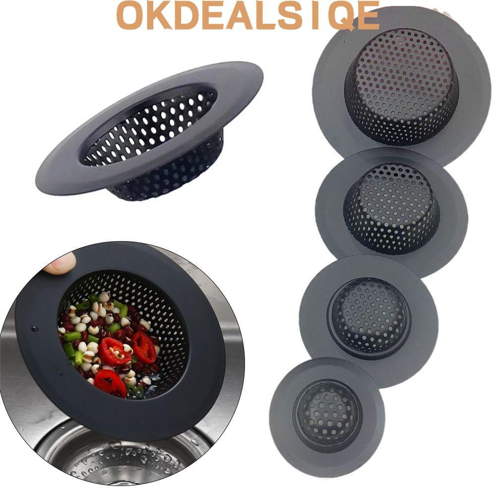 OKDEALS1QE อ่างล้างจานกรอง,พร้อมที่จับสแตนเลสกรองท่อระบายน้ํา,Usefull Black Hair Clean Up Anti Clog Waste Catcherห้องครัวห้องน้ําอุปกรณ์เสริม