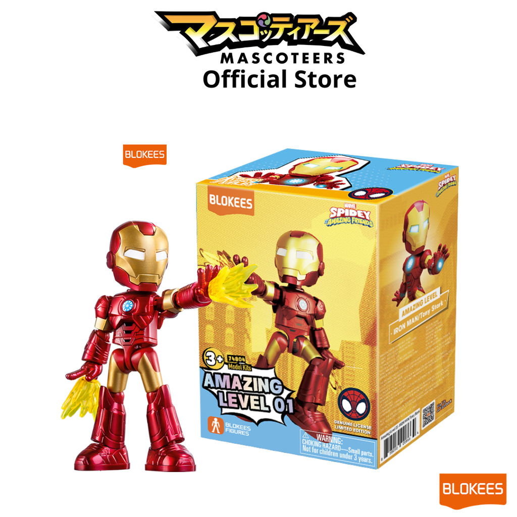 Blokees Figures - Spidey And Friends 74802 - preCOOL- 01 Iron Man Tony Stark ของแท้ นำเข้า 100%