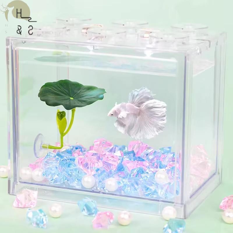 [H&S] Green Leaf Rest Hammo 1 Pc Betta Fish Comfort Aquarium ปลอดภัยลดความเครียดเตียงนอนสําหรับถังปลาที่อยู่อาศัย {th}