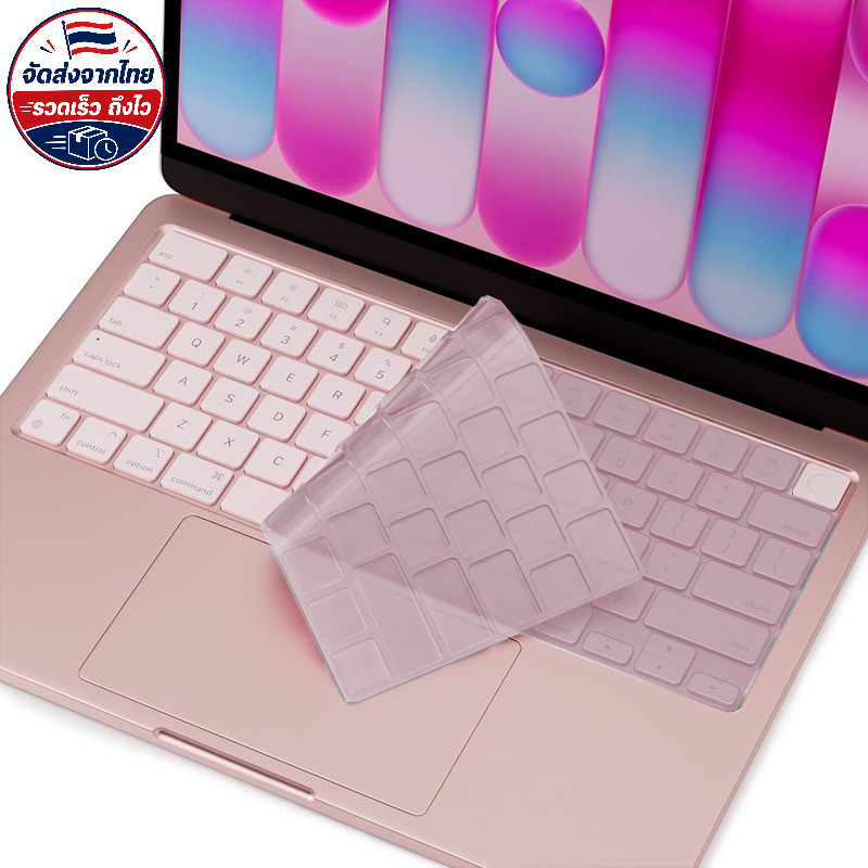 （การจัดส่งท้องถิ่น）ฝาครอบแป้นพิมพ์ซิลิโคนสําหรับ macbook Neo 13 A3404  pro air 13/14/15/16 นิ้ว M1 M2 M3 M4 M5