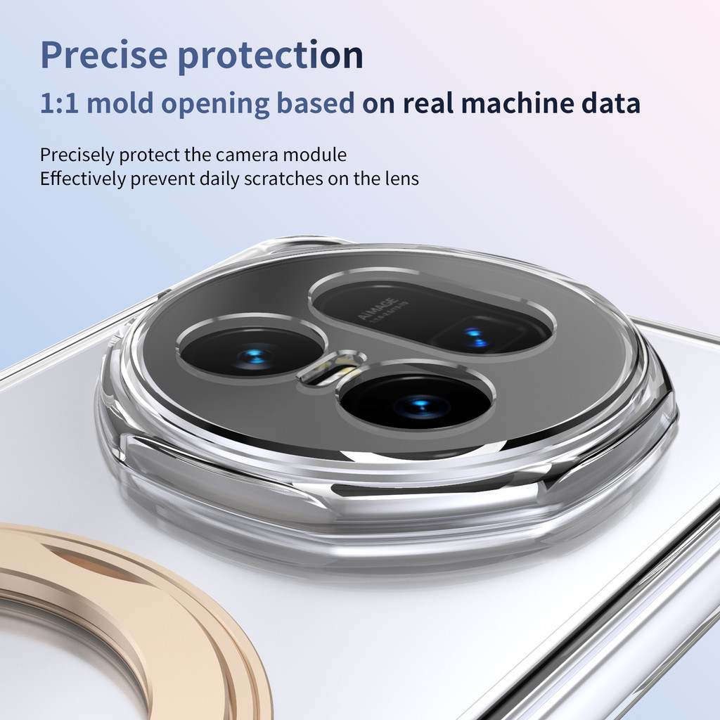 Anti-Yellowing Hard PC Clear Case สําหรับ Honor Magic V3 รูปที่ 4