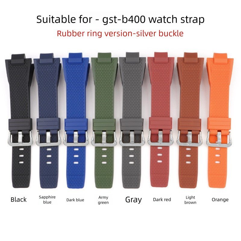 Quick Release สายนาฬิกาเรซิ่นสําหรับ GST-B400 Series กันน้ํา Sweatproof กันฝุ่นทนต่อการสึกหรอ Anti-Aging สายรัดข้อมือ Correas พร้อมเครื่องมือสําหรับ Daily Commute