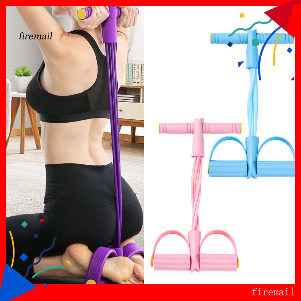 [FM] 6-tube Pedal Puller Pedal Resistance Band 6-in-1 Tube Pedal Puller Resistance Band พร้อมที่จับ 