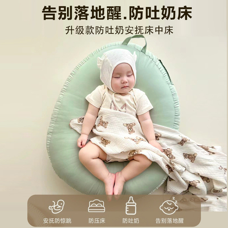 Wu Wuyuan Baby Anti-Spitting Milk Slope Cushion นอนหมอนให้นมบุตร Anti-spilling ให้นมบุตรสําลักนมทารก
