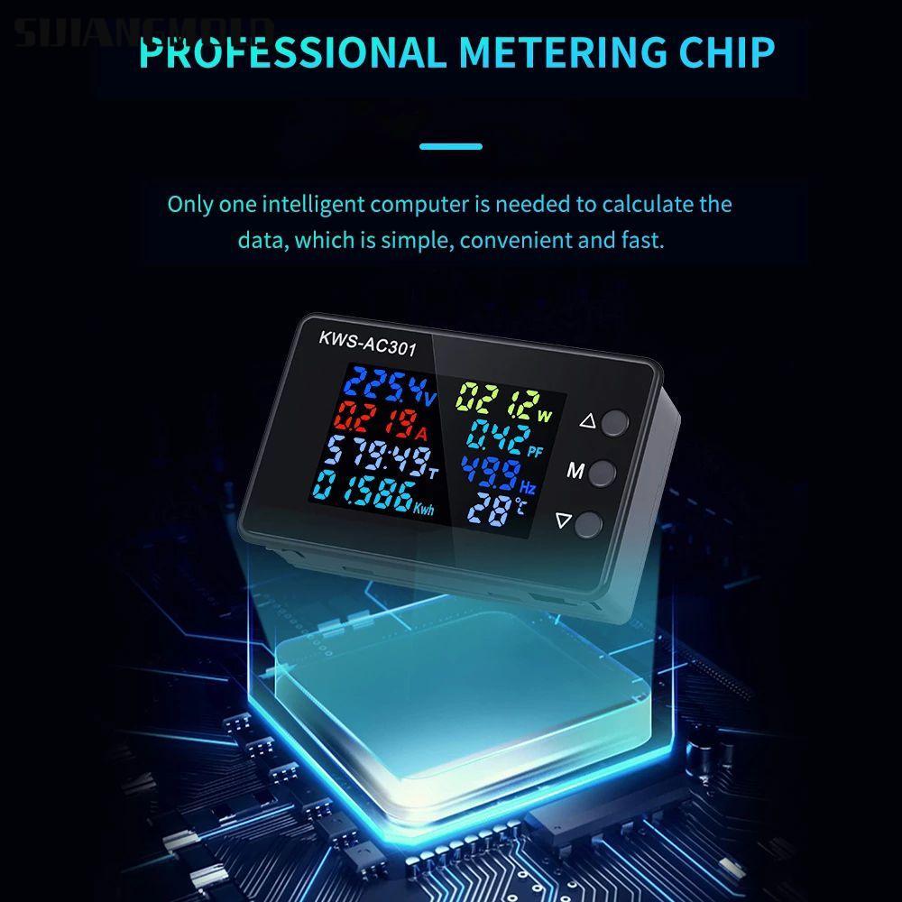 SIJIANGMOLD AC Wattmeter AC 50-300V จอแสดงผล LED KWS-AC301 Power Energy Meter