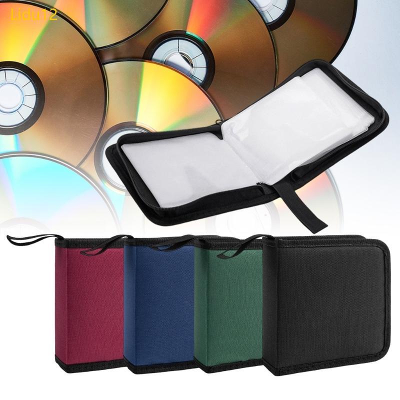 Lidu12 ผ้า Oxford Car CDs Storage Case Organiser Bag พร้อมการออกแบบป้องกันน้ํา