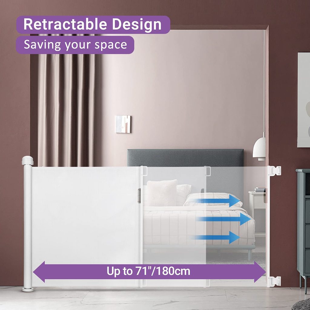 RETRACTABLE BABY GATE PET GATE RETRACTABLE FENCE DOG GATE