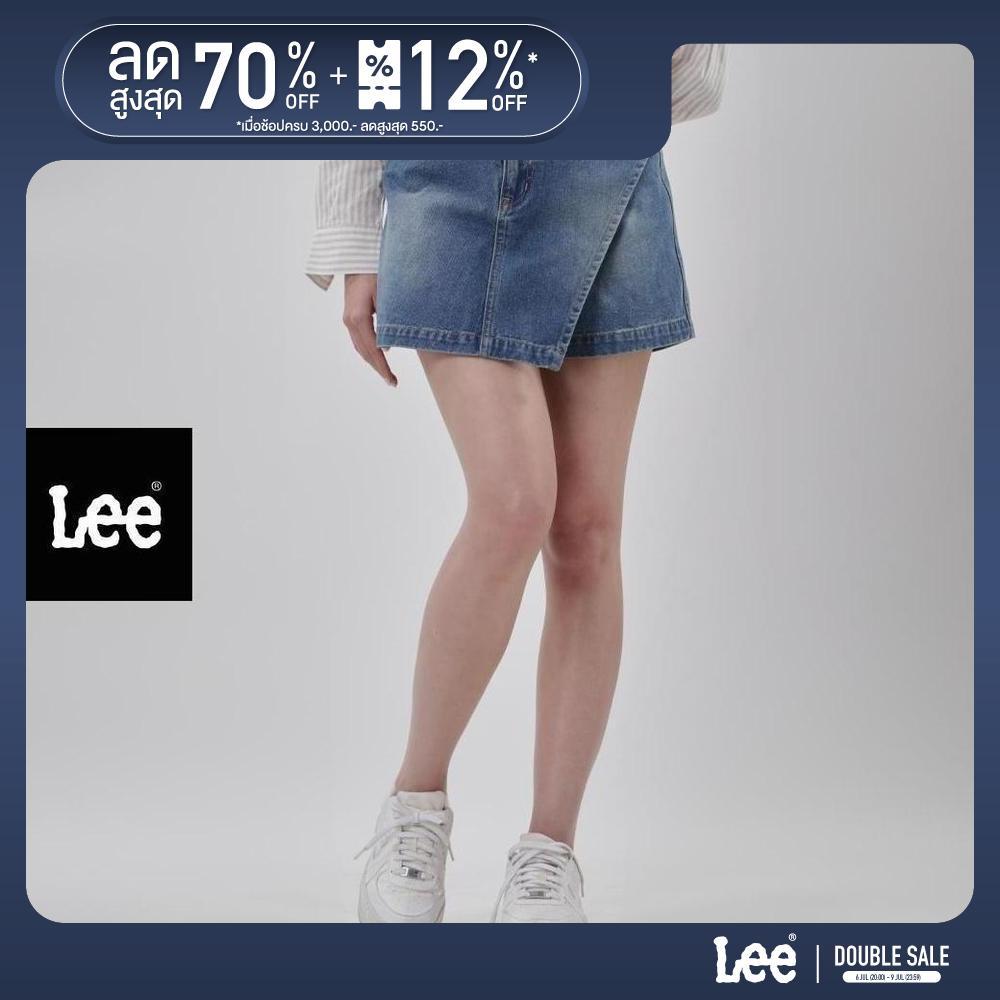 LEE กระโปรงกางเกงขาสั้นผู้หญิง รุ่น LE S226WSKON31 สียีนส์กลาง