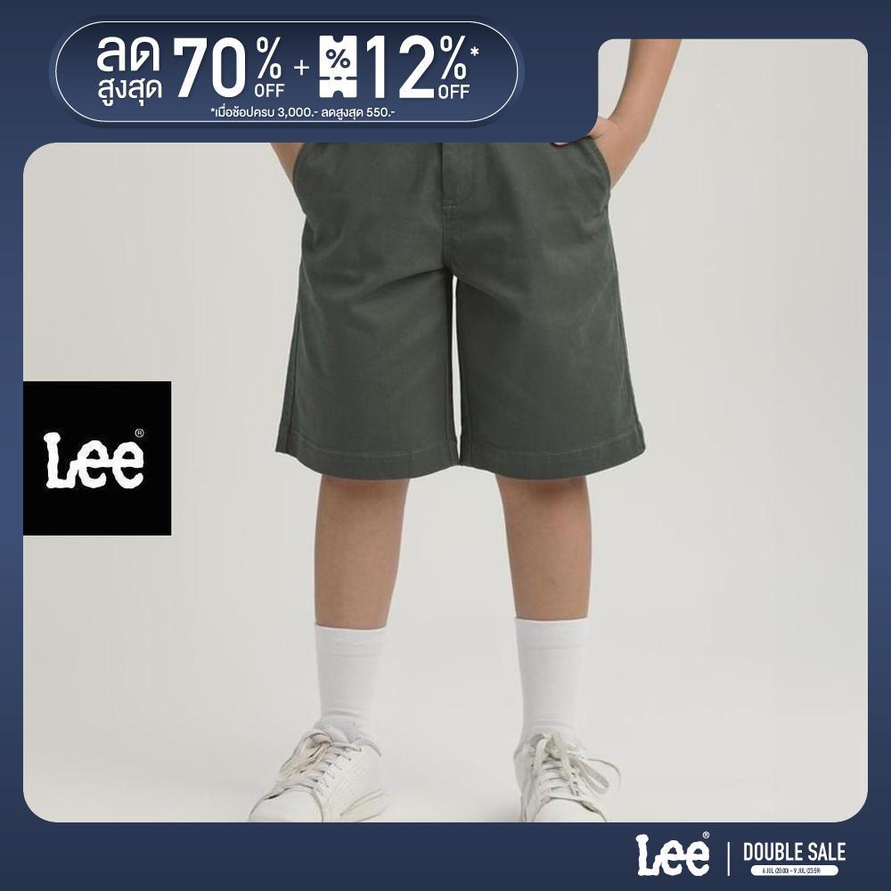LEE KIDS กางเกงขาสั้นเด็กผู้ชาย คอลเลคชั่น Lee x Akid From Yesterday ทรง รุ่น LK F325BSHON18 - สีเขียว