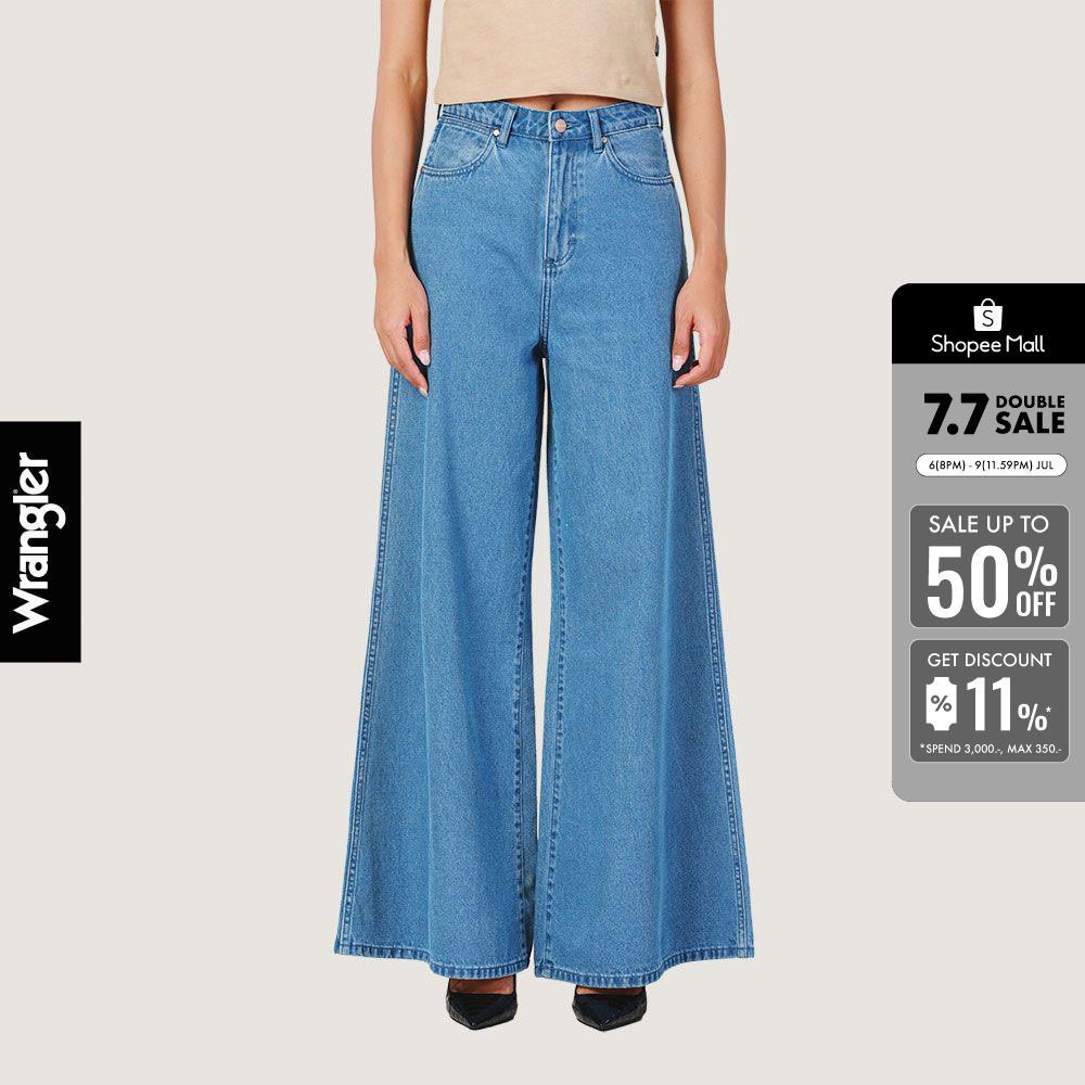 WRANGLER กางเกงยีนส์ผู้หญิง คอลเลคชั่น Wrangler Legends เอวกลาง ทรงตรง รุ่น WR S126WSUNN02 สียีนส์กลาง
