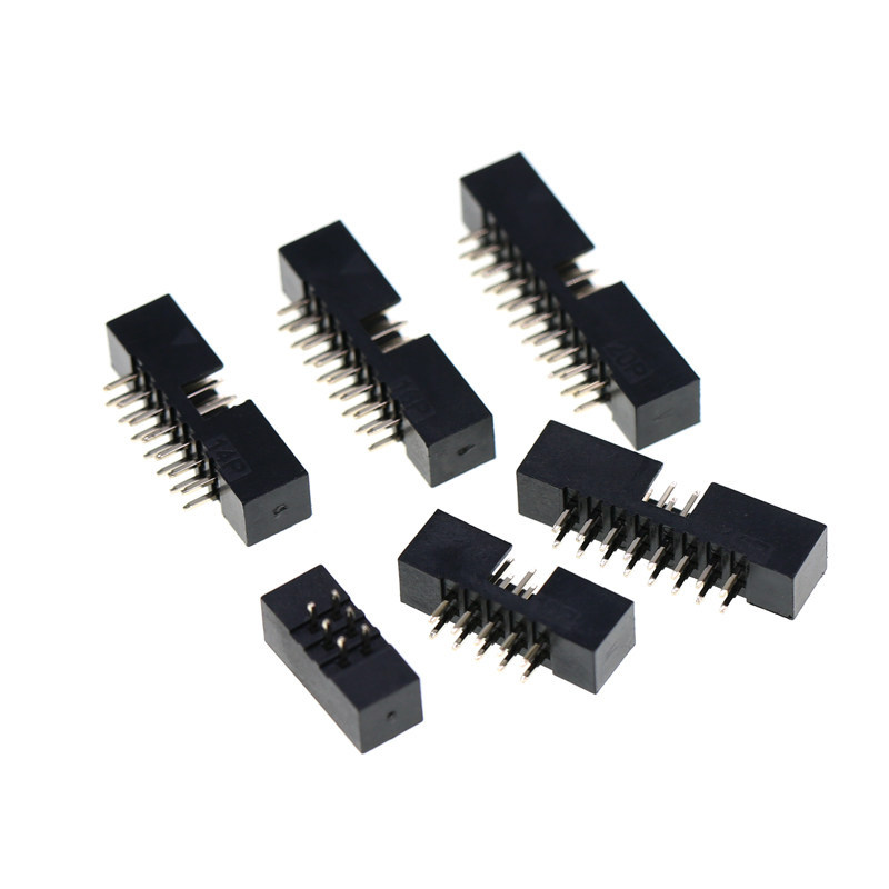 Simple Horn Socket 2.0mm Straight Pin Socket JTAG Flat Cable Socket 3-6p8p10p16p20p34p40p50p