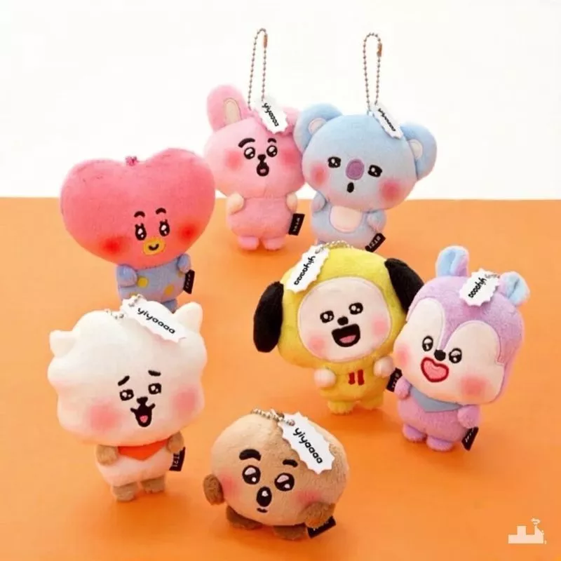 【พร้อมส่ง】bt21 พวงกุญแจ พวงกุญแจห้อยกระเป๋า keychain plushie ของขวัญและของตกแต่งน่ารักๆ