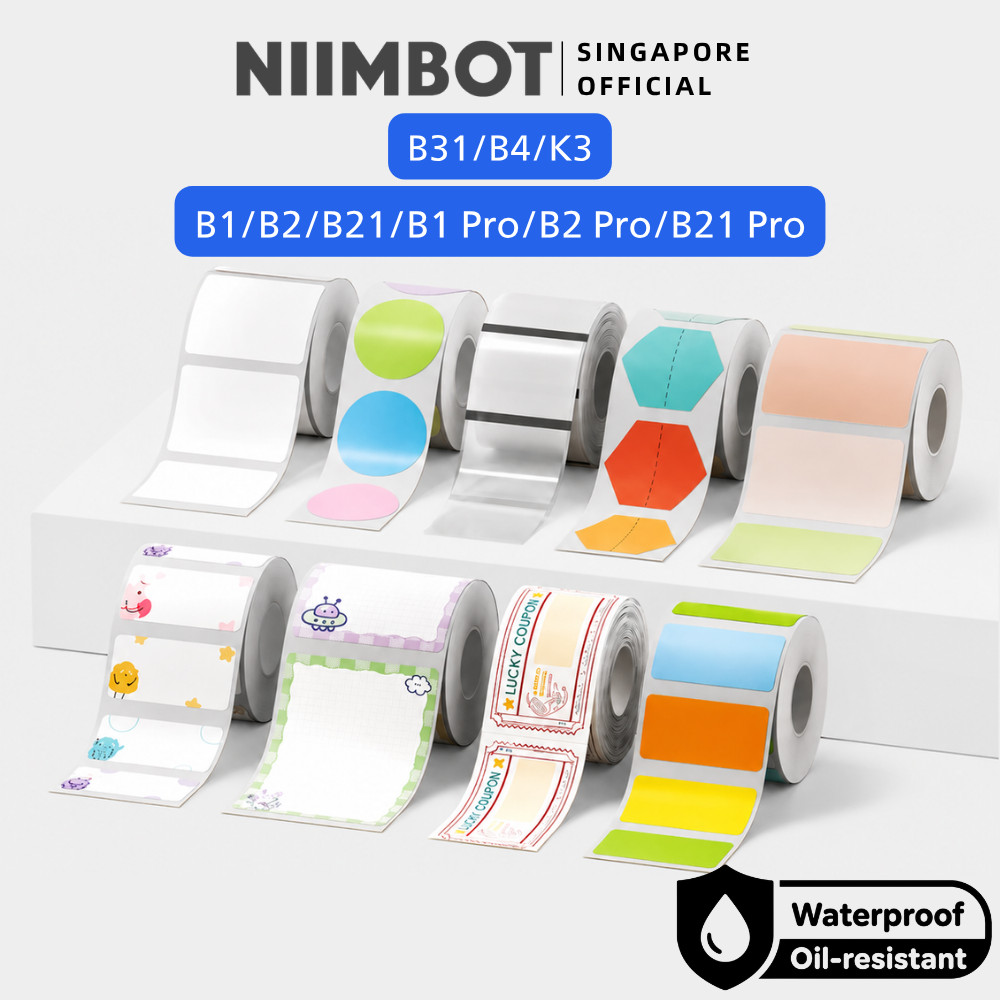 NIIMBOT สติกเกอร์ฉลากสําหรับ B1 B2 B21 B1 Pro B2 Pro B21 Pro B31 B4 กันน้ําความร้อนเติมราคาแท็ก Home