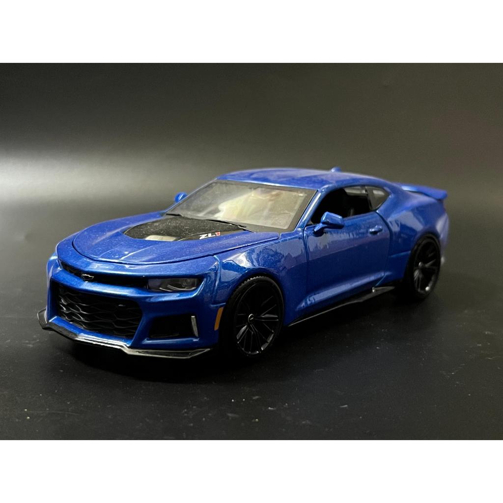 [โมเดลรถขายดี] Meritor Figure 1/24 Chevrolet Camero Bumblebee 2017 Blue Alloy Car Model Bulk Bag