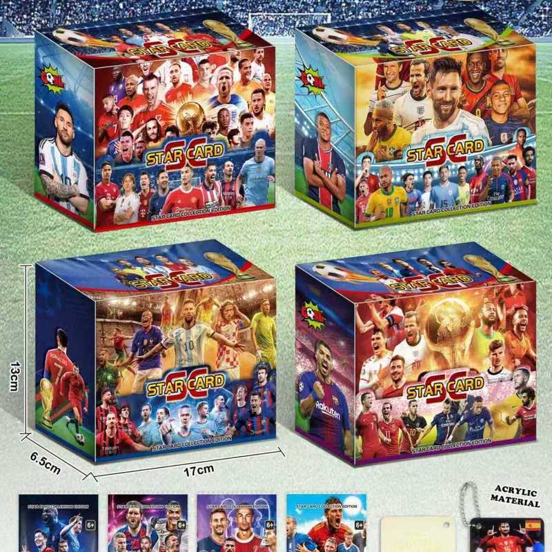 20026 World Cup Hercules Cup Football Star Card Collection วัสดุอะคริลิค HD Inkjet Waterproof