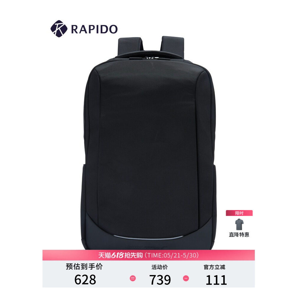 [สินค้าใหม่] RAPIDO RAPIDO 2026 Spring Summer Mens Basic Leisure Sports Backpack Thunderbolt